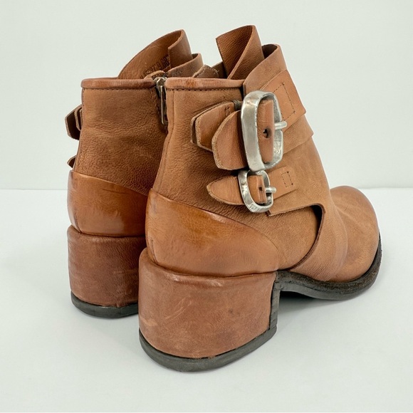 A.S.98 Olin Ankle Buckle Boot Bootie in Cognac Size 39EU or 8.5-9 US - Picture 5 of 11